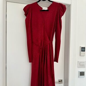 ALC Red silk wrap Dress